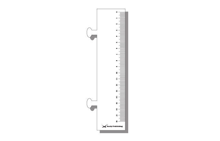 Clip-in polypropylene 18cm ruler